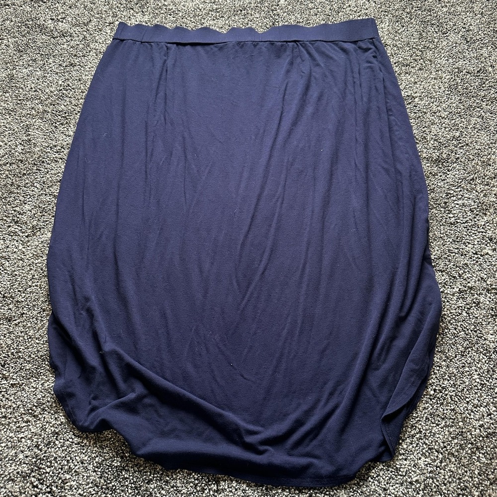 Eileen Fisher Skirt Womens‎ XL Blue Tulip Pull On Knee Length Viscose Spandex - Picture 6 of 11
